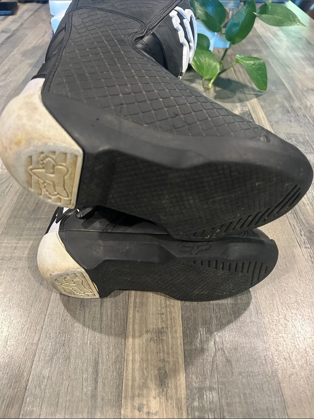 Fox Kids Black Boots with White Logo Accents
